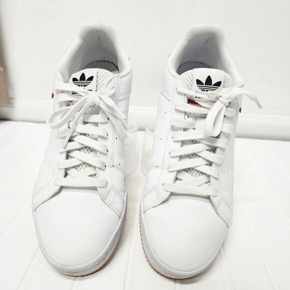 ADIDAS COURT TOURINO LIFESTYLE SHOES WHITE/VIVID RED MEN 11 - Picture 2 of 5